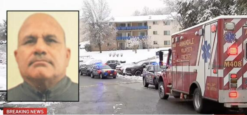 Man clearing snow off his car goes back inside home to find wife and mother-in-law being stabbed with meat cleaver before granddad turns the blade on him: Cops